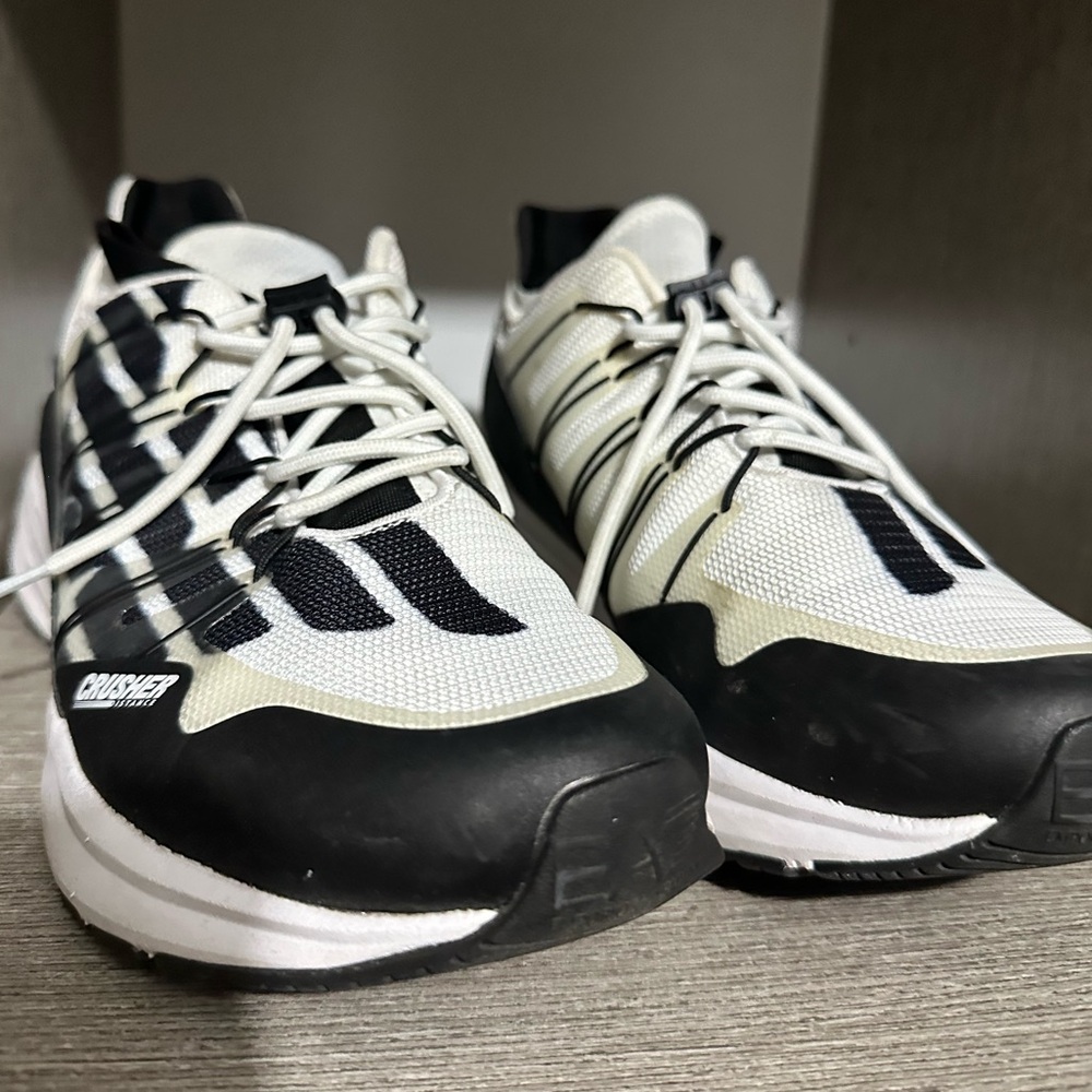 Armani Exchange white and Black Performance Sneakers